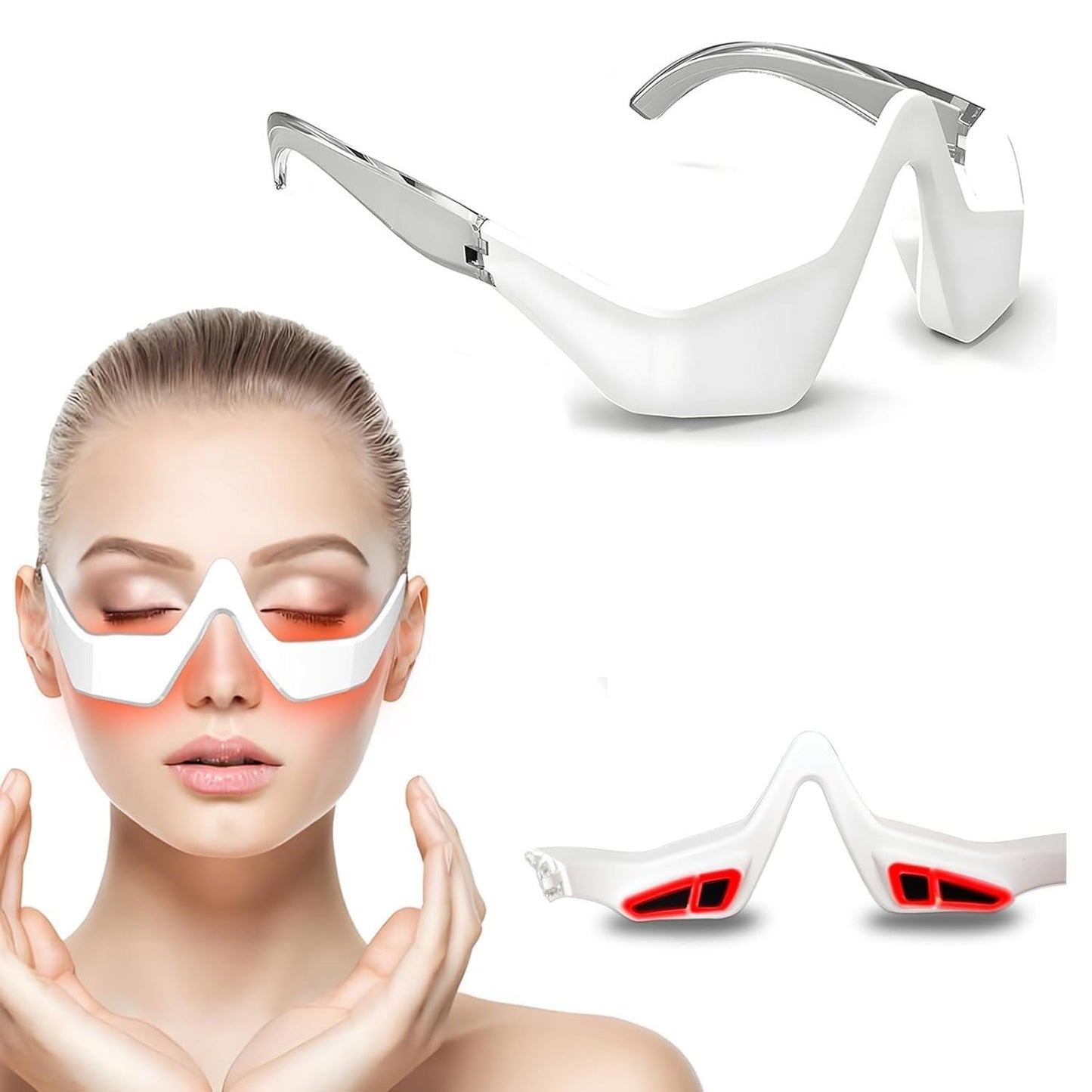 EyeGlow 4-in-1 Microcurrent Red Light Eye Massager