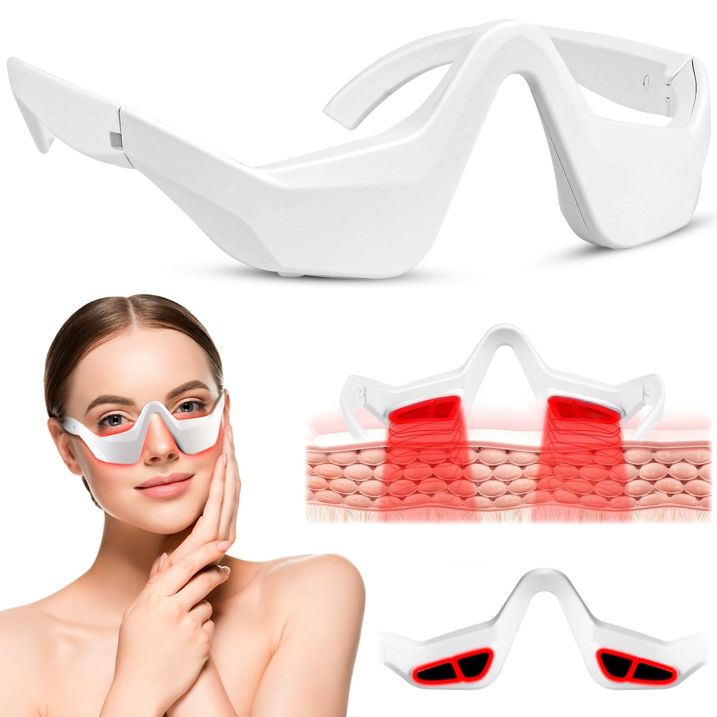 EyeGlow 4-in-1 Microcurrent Red Light Eye Massager